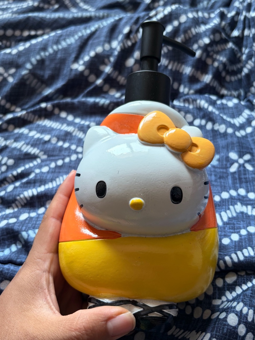 Sanrio Hello Kitty Yellow, Orange & White Soap Dispenser